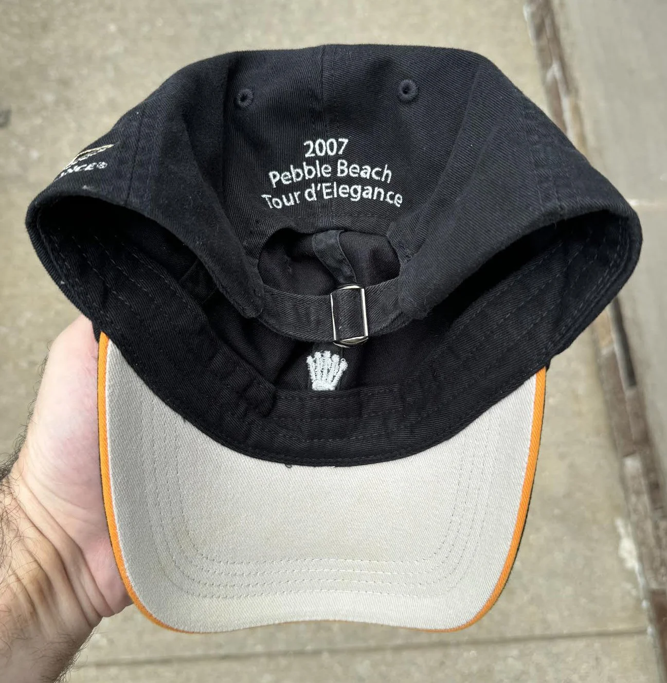 ROLEX Pebble Beach キャップ 2008 Rolex 2007 Pebble Beach Tour d'Elegance Black Hat — RootsBK